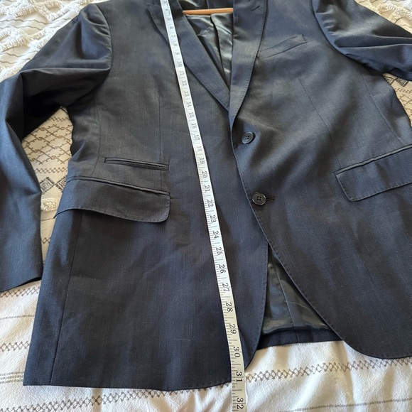 J. Ferrar Black Slim Fit Suit Jacket Blazer – 44R - Picture 12 of 13